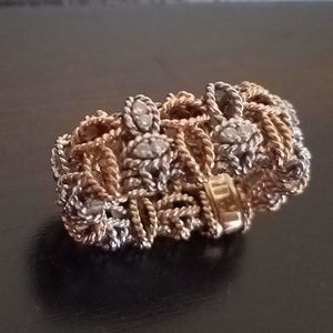 Roberto Coin White and Rose Gold Diamond Ring